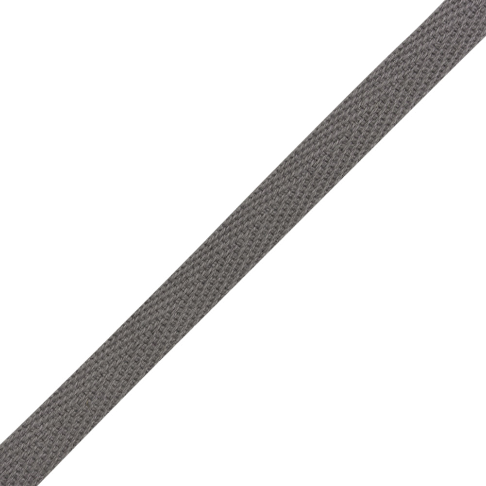 Cotton Twill Tape - 0.375" - Grey - Folded