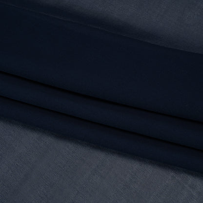 Silk Georgette - Navy Blue - Designer Deadstock