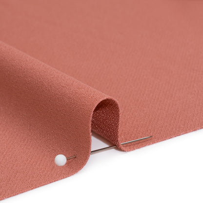 Stretch Polyester Crepe Back Satin - Spiced Coral - Deadstock