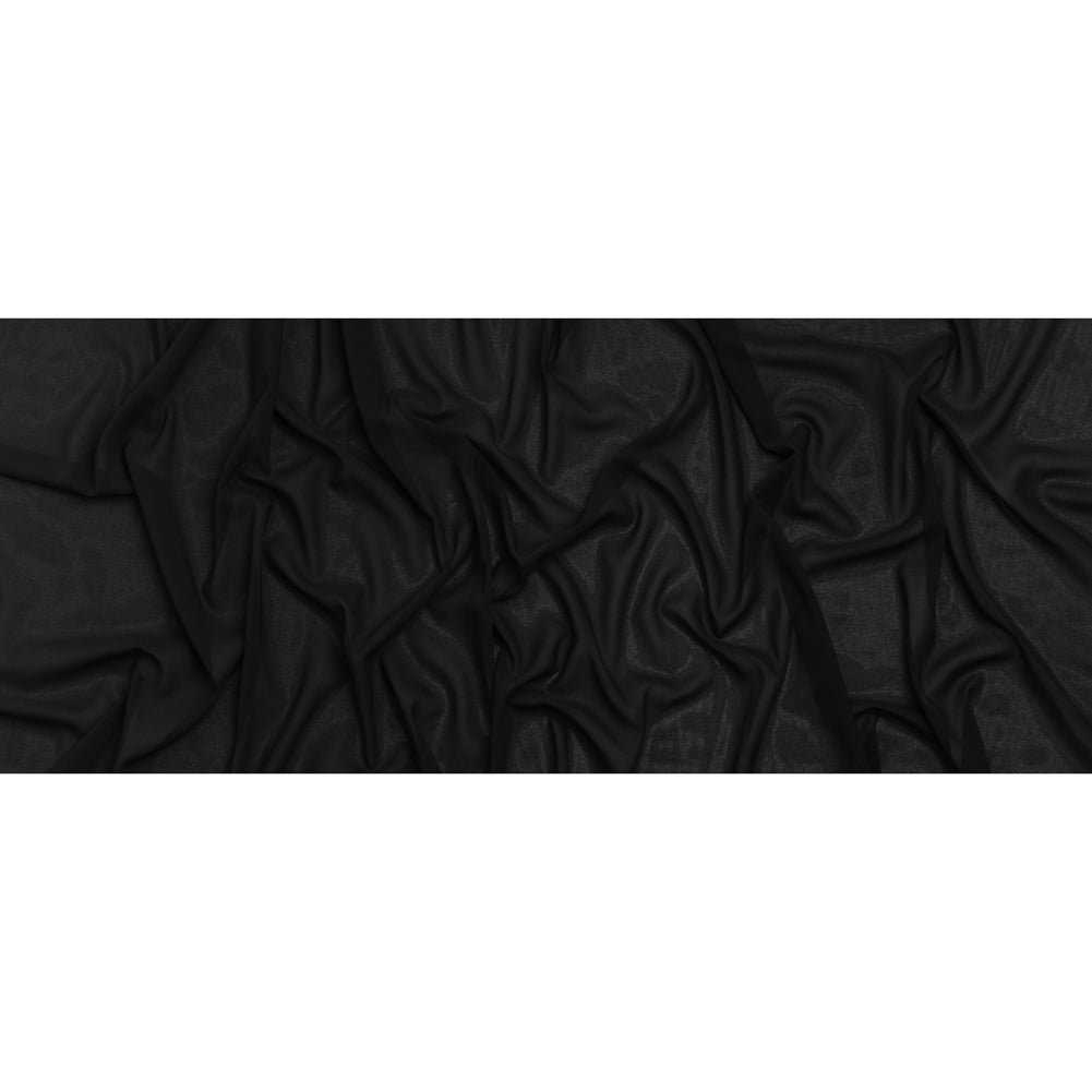 Polyester Georgette - Black - Deadstock