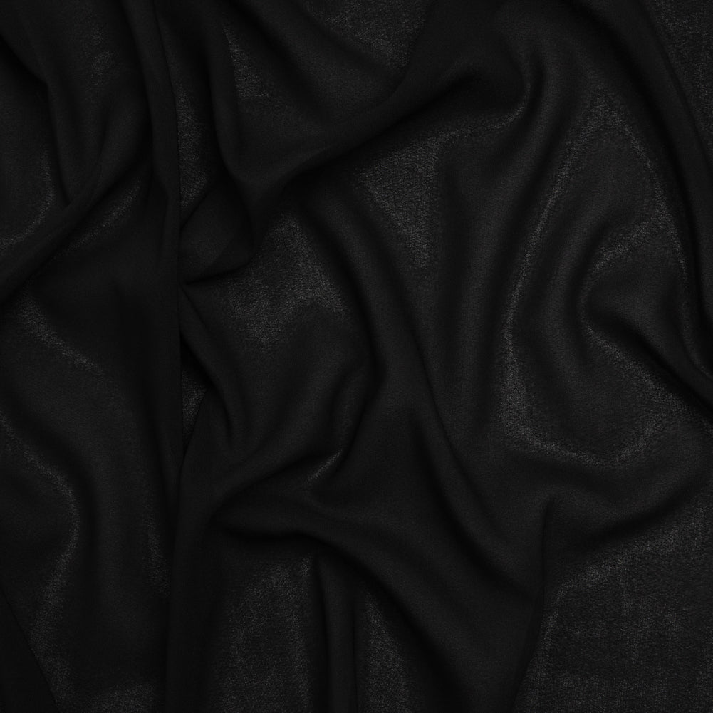 Polyester Georgette - Black - Deadstock