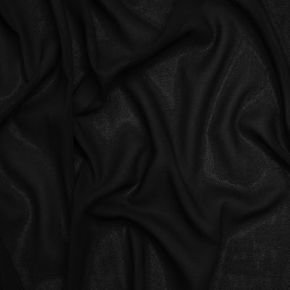 Polyester Georgette - Black - Deadstock