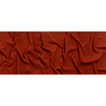 Polyester and Viscose Stretch Double Cloth - Brick Red - Deadstock