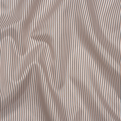 Polyester Lining - Pink, White and Gray Shadow Stripes - Deadstock