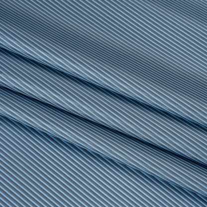 Polyester Lining - Blue and Gray Shadow Stripes - Deadstock