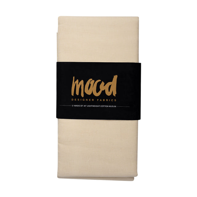 Lightweight Cotton Muslin 5-yard Bundle - Natural 48"