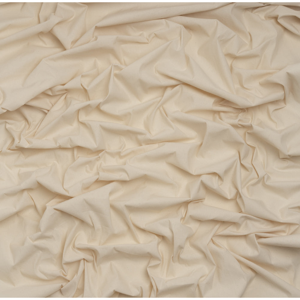Heavy Cotton Muslin 5-yard Bundle - Pristine Beige 50"