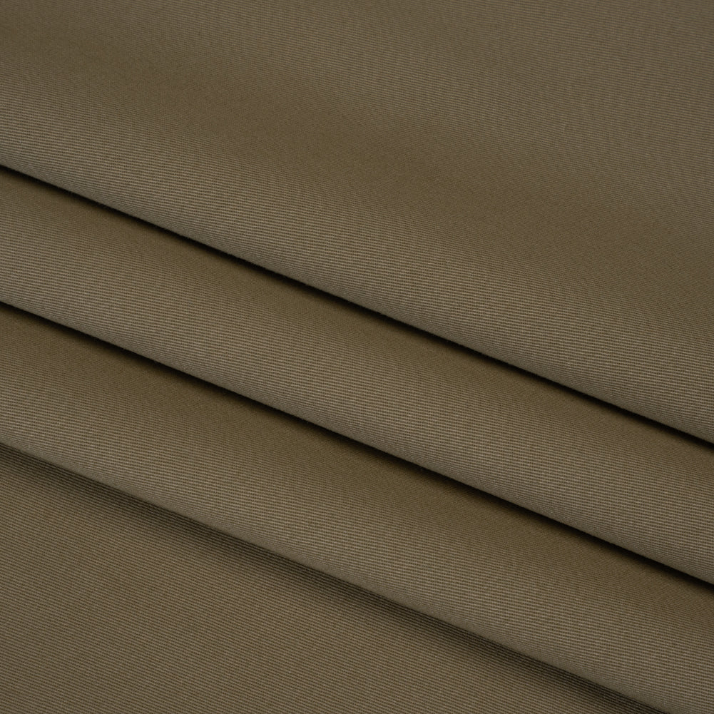Carbon Brushed Stretch Khaki Twill - Taupe - Averill Collection