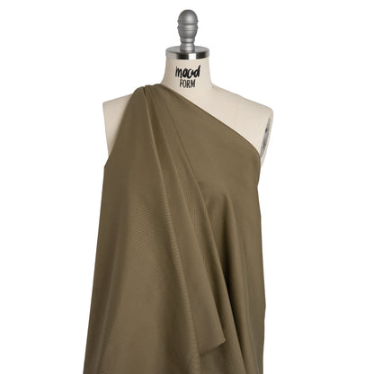 Carbon Brushed Stretch Khaki Twill - Taupe - Averill Collection