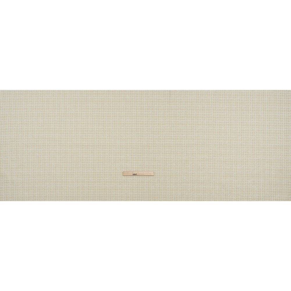 Fluffy Tweed - Cream and White Mini Windowpane Checks - Deadstock