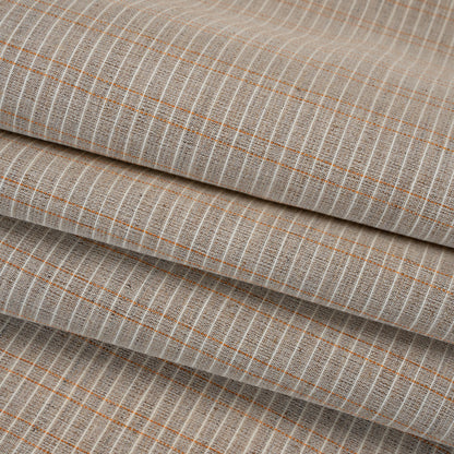 Heavyweight Horsehair Hymo Interlining - Gray, White and Orange Stripes