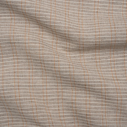 Heavyweight Horsehair Hymo Interlining - Gray, White and Orange Stripes