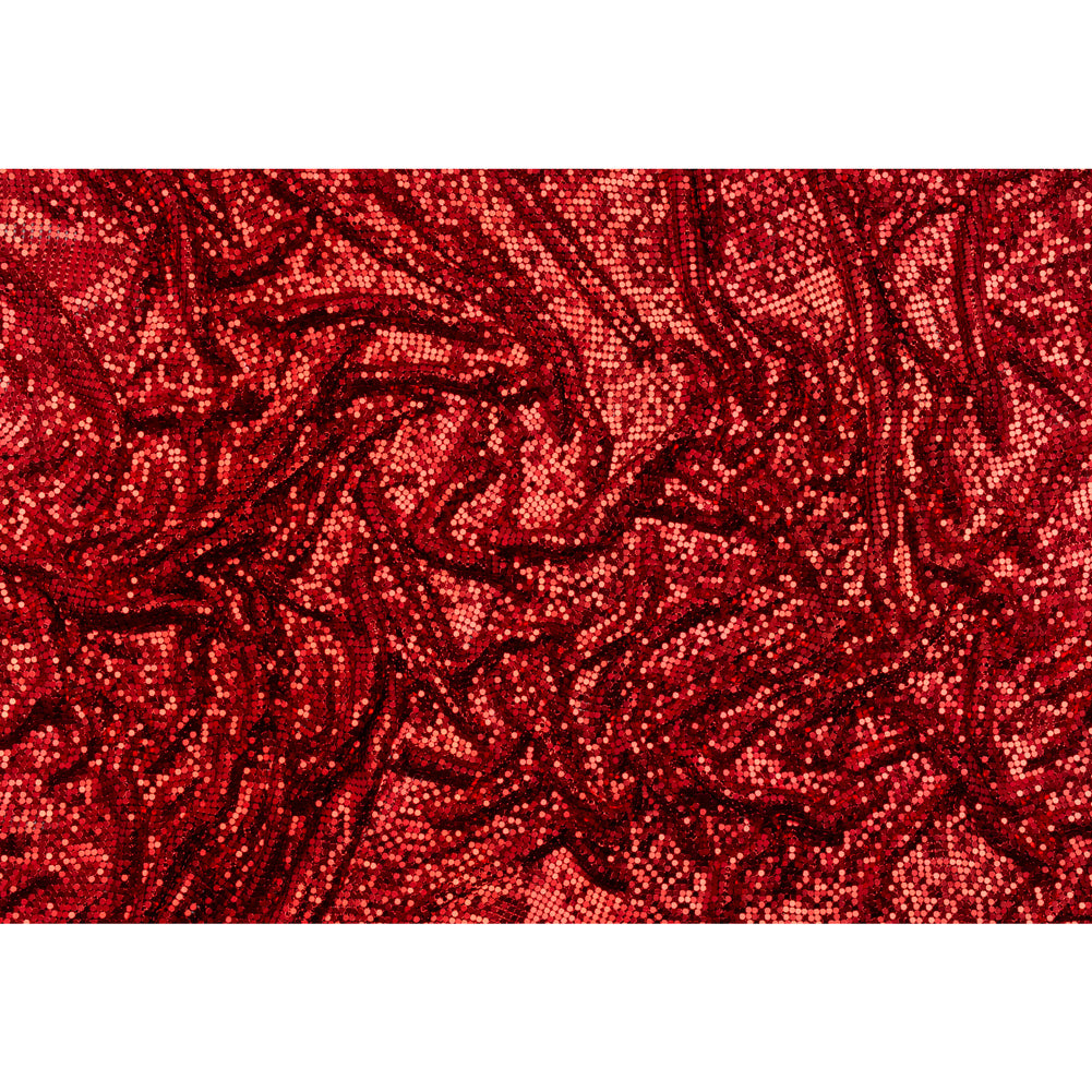 Aluminum Chainmail Fabric Panel, 3mm Tubular - Red - Joan Collection - Full