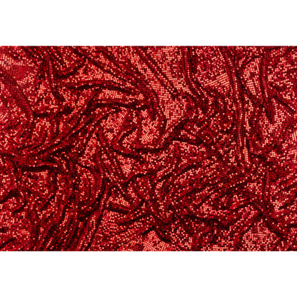 Aluminum Chainmail Fabric Panel, 3mm Tubular - Red - Joan Collection