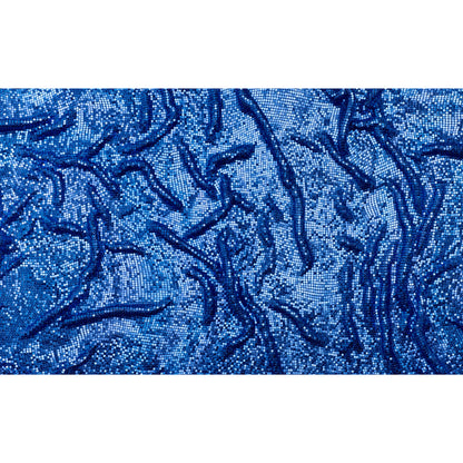 Aluminum Chainmail Fabric Panel, 3mm Tubular - Royal Blue - Joan Collection