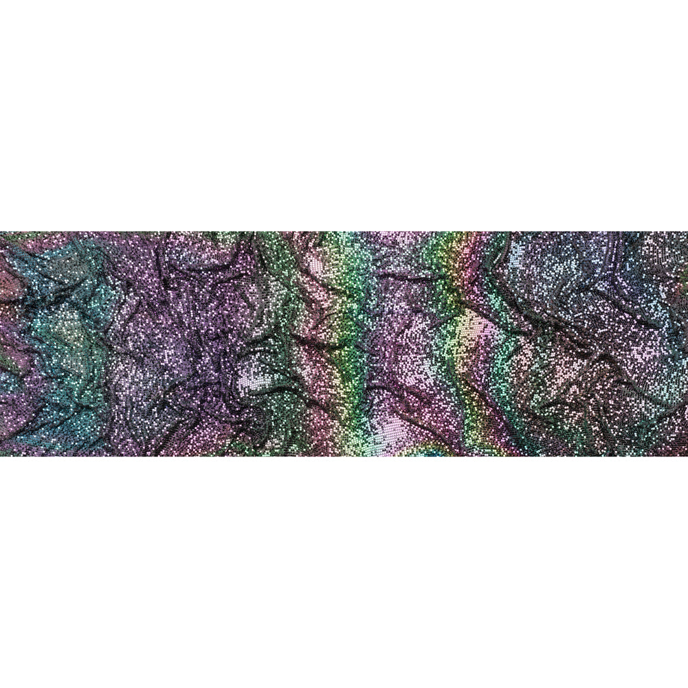 Aluminum Chainmail Fabric Panel, 3mm - Rainbow Oil Slick - Joan Collection - Full