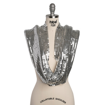Aluminum Chainmail Fabric, 8mm Tubular - Silver - Joan Collection