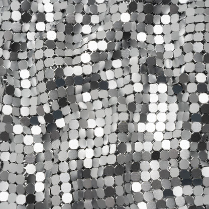 Aluminum Chainmail Fabric, 8mm Tubular - Silver - Joan Collection