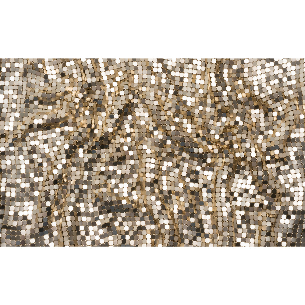 Aluminum Chainmail Fabric, 8mm Tubular - Gold - Joan Collection - Full