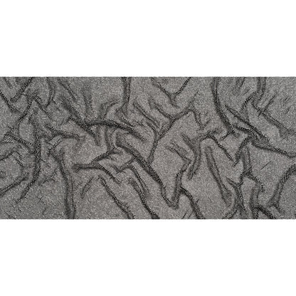 Rhinestone Aluminum Chainmail Fabric Panel, 3mm - Black and Crystal - Astraia Collection