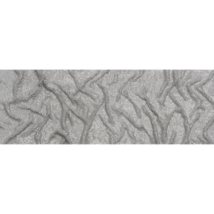 Panel de malla metálica de aluminio con pedrería, 4 mm - Plata y cristal - Colección Astraia