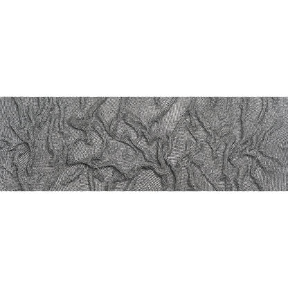 Rhinestone Aluminum Chainmail Fabric Panel, 4mm - Silver and Jet Black- Astraia Collection