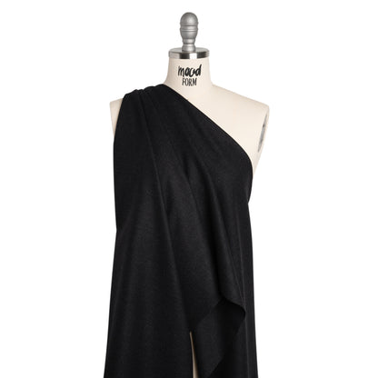 Super 130 Cashmere Suiting Made in Italy - Charcoal and Navy Mottled - Deadstock