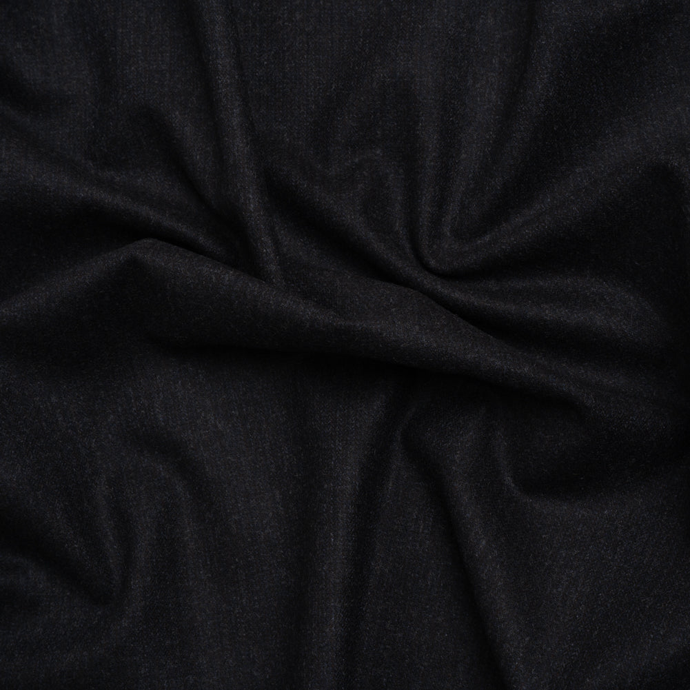 Super 130 Cashmere Suiting Made in Italy - Charcoal and Navy Mottled - Deadstock