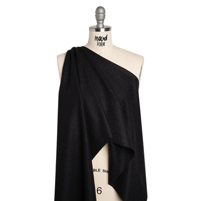 Super 130 Wool Suiting Made in Italy - Black and Navy Heathered - Deadstock