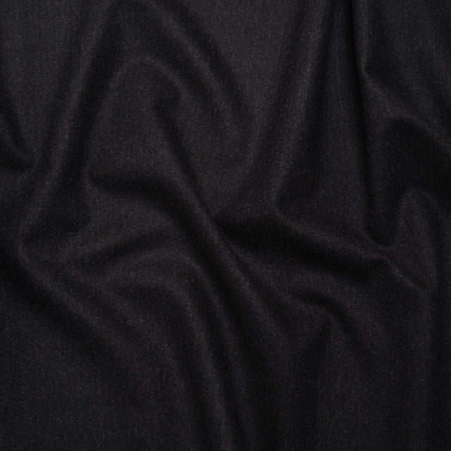 Super 130 Wool Suiting Made in Italy - Black and Navy Heathered - Deadstock