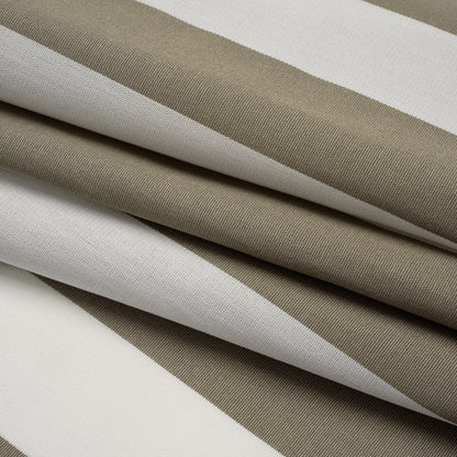 Outdoor Canvas - Stone and White Awning Stripes