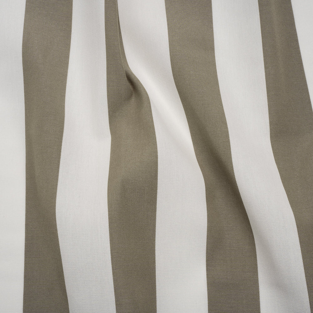 Outdoor Canvas - Stone and White Awning Stripes
