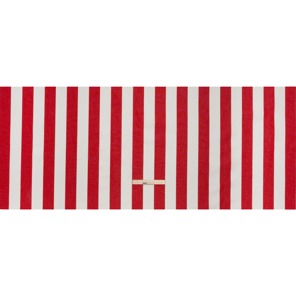 Outdoor Canvas - Red and White Awning Stripes - Full