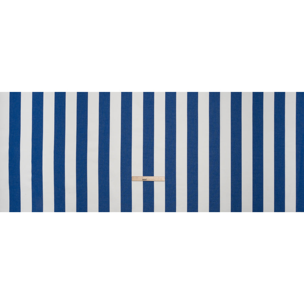 Outdoor Canvas - Royal Blue and White Awning Stripes