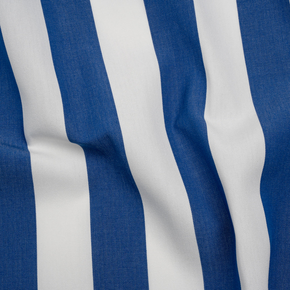 Outdoor Canvas - Royal Blue and White Awning Stripes