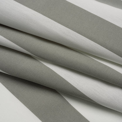 Outdoor Canvas - Light Gray and White Awning Stripes