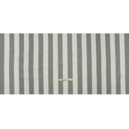 Outdoor Canvas - Light Gray and White Awning Stripes