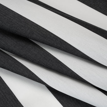 Outdoor Canvas - Black and White Awning Stripes