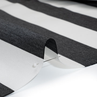 Outdoor Canvas - Black and White Awning Stripes