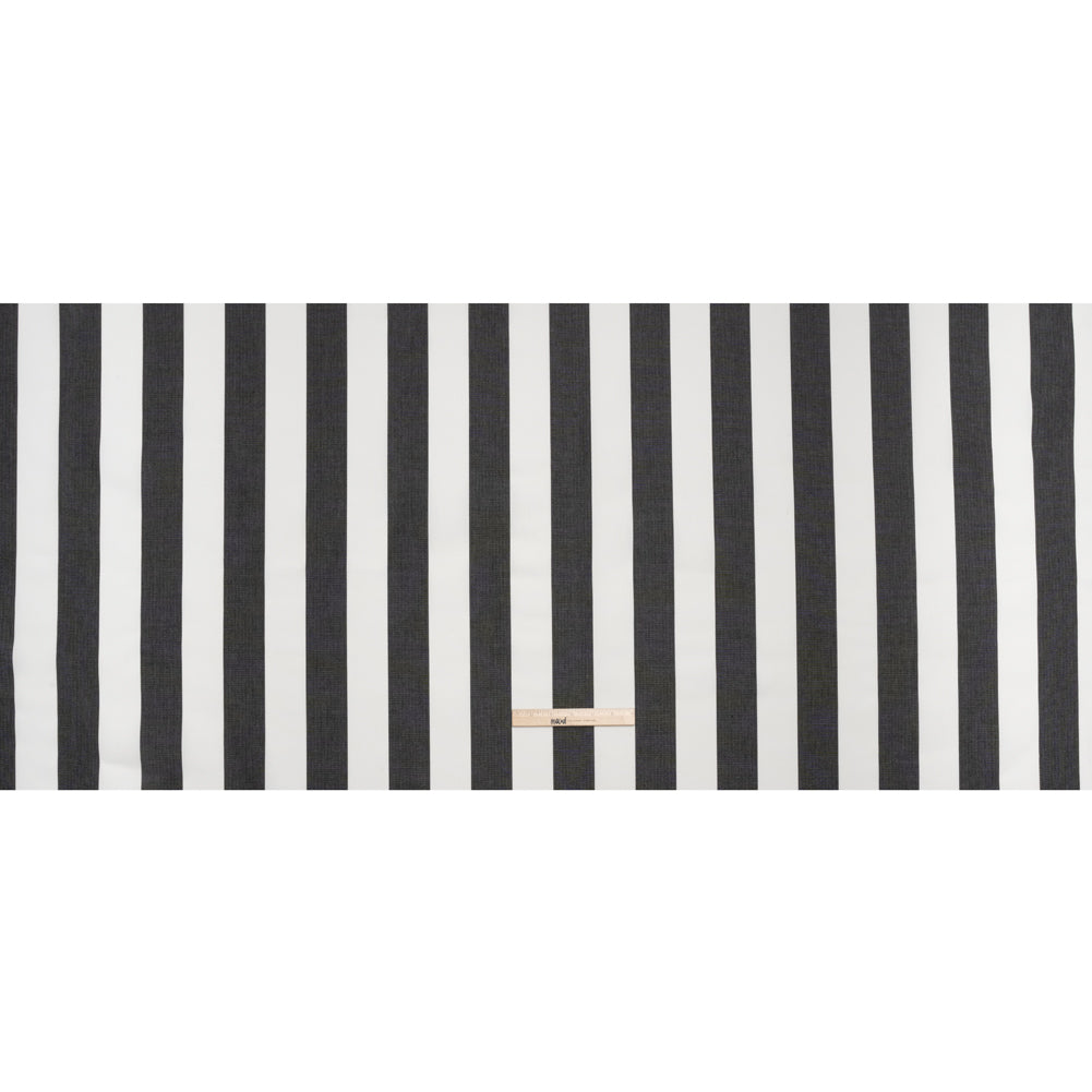 Outdoor Canvas - Black and White Awning Stripes