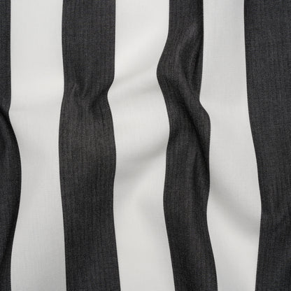 Outdoor Canvas - Black and White Awning Stripes