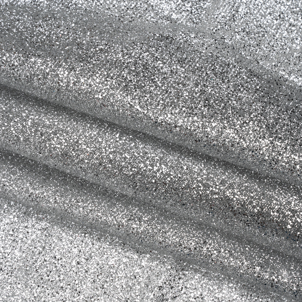 Glitter Tulle 5-yard Bundle - Silver - Folded
