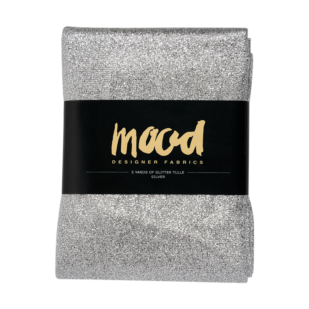 Glitter Tulle 5-yard Bundle - Silver - Packaged