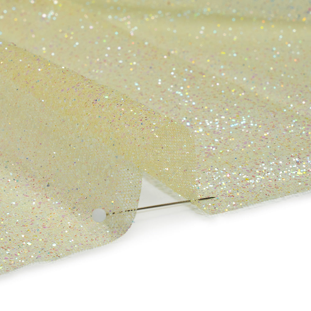 Glitter Tulle 5-yard Bundle - Pale Yellow - Detail