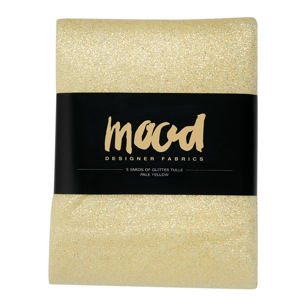 Glitter Tulle 5-yard Bundle - Pale Yellow - Packaged