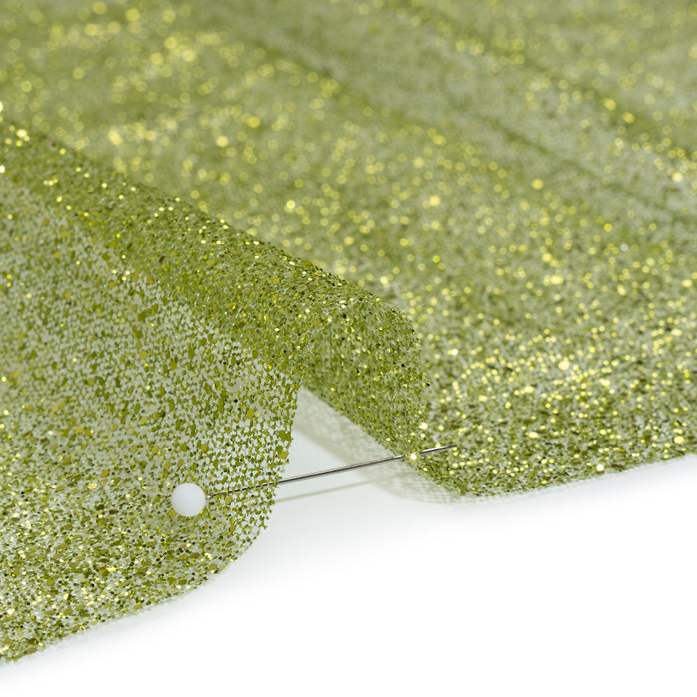 Glitter Tulle 5-yard Bundle - Lime - Detail