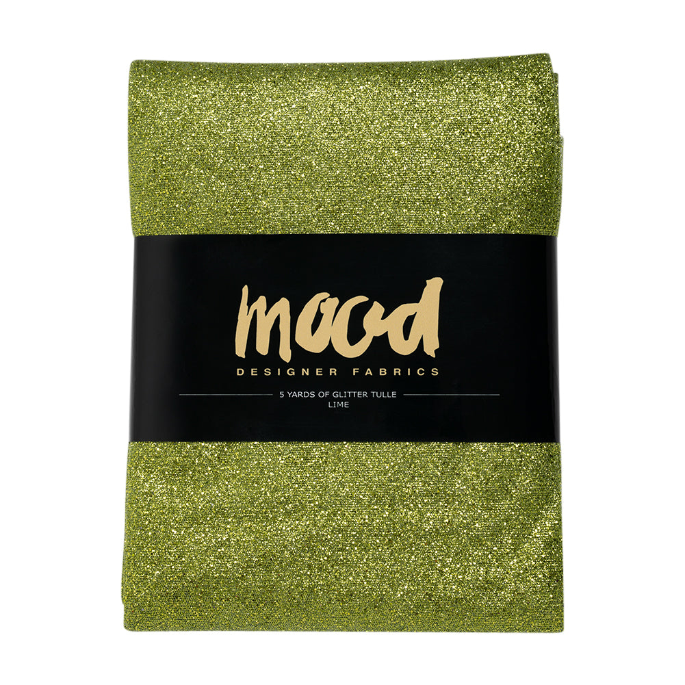 Glitter Tulle 5-yard Bundle - Lime - Packaged