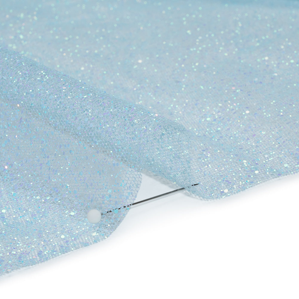 Glitter Tulle 5-yard Bundle - Sky Blue - Detail