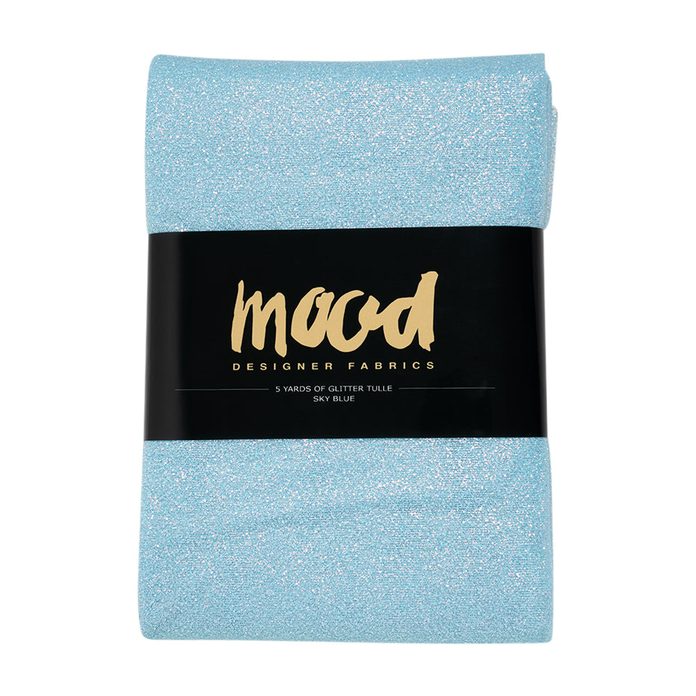 Glitter Tulle 5-yard Bundle - Sky Blue - Packaged