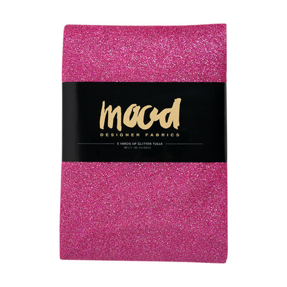 Glitter Tulle 5-yard Bundle - Multi on Fuchsia